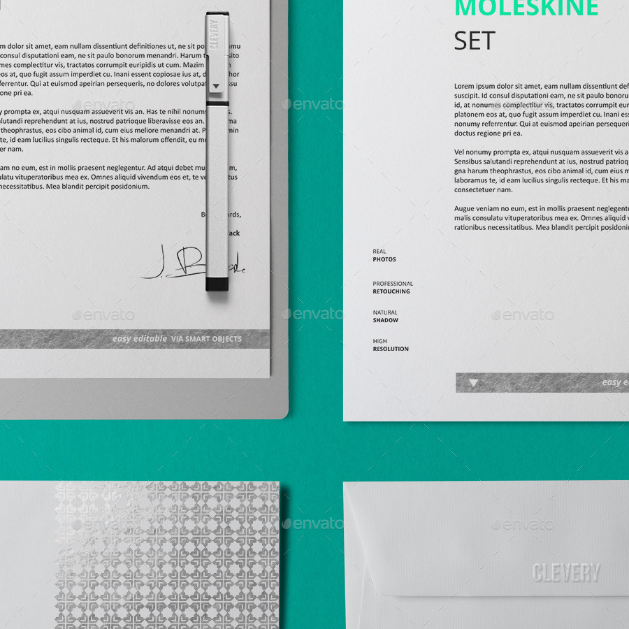 Moleskine Flat MockUps Mega Pack / Branding by Clevery GraphicRiver